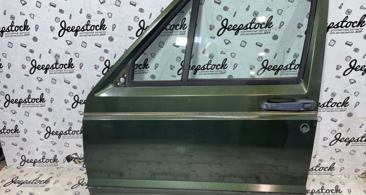 Дверь передняя левая 92-95 Jeep Cherokee XJ, оригинальный номер производителя OEM Дверь передняя левая зелёная 92-95 Jeep Cherokee XJ