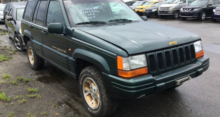 Дверь задняя левая зеленая рестайл Jeep Grand Cherokee ZG-ZJ, оригинальный номер производителя OEM Дверь задняя левая зеленая рестайл