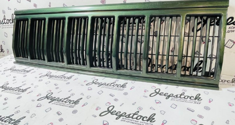 Решетка радиатора 92-95 (Тайвань) Jeep Grand Cherokee ZG-ZJ, оригинальный номер производителя AM07010GB OEM Решетка радиатора дорестайл Jeep Cherokee XJ