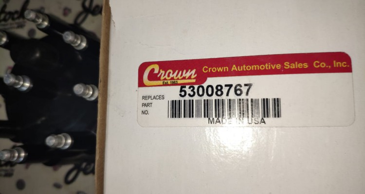 Крышка распределителя зажигания 5.2 (Crown) Jeep Grand Cherokee ZG-ZJ, оригинальный номер производителя 53008767 OEM Крышка распределителя зажигания 5.2 (Crown)