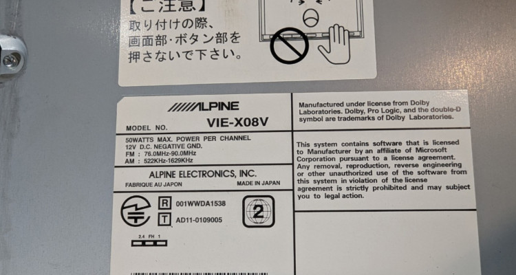  Магнитола Alpine VIE-X08V Jeep Grand Cherokee WK2