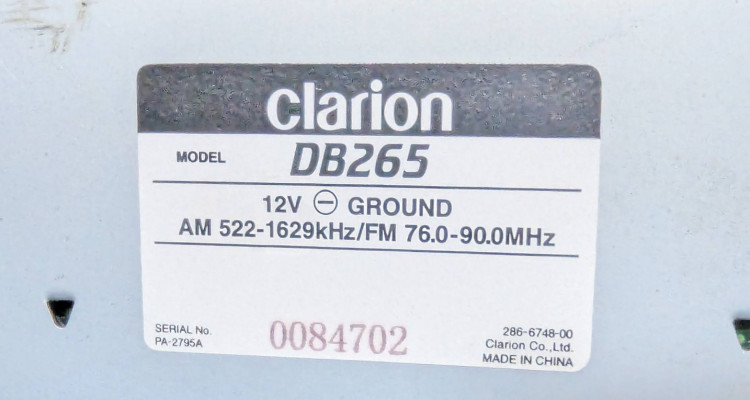  Магнитола Clarion DB265 Dodge Ram DR